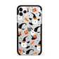 Cute Halloween Cats Apple iPhone 11 Pro Max in Silver with Black Impact Case