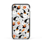 Cute Halloween Cats Apple iPhone XR Impact Case Black Edge on Silver Phone