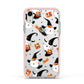 Cute Halloween Cats Apple iPhone XR Impact Case Pink Edge on Silver Phone
