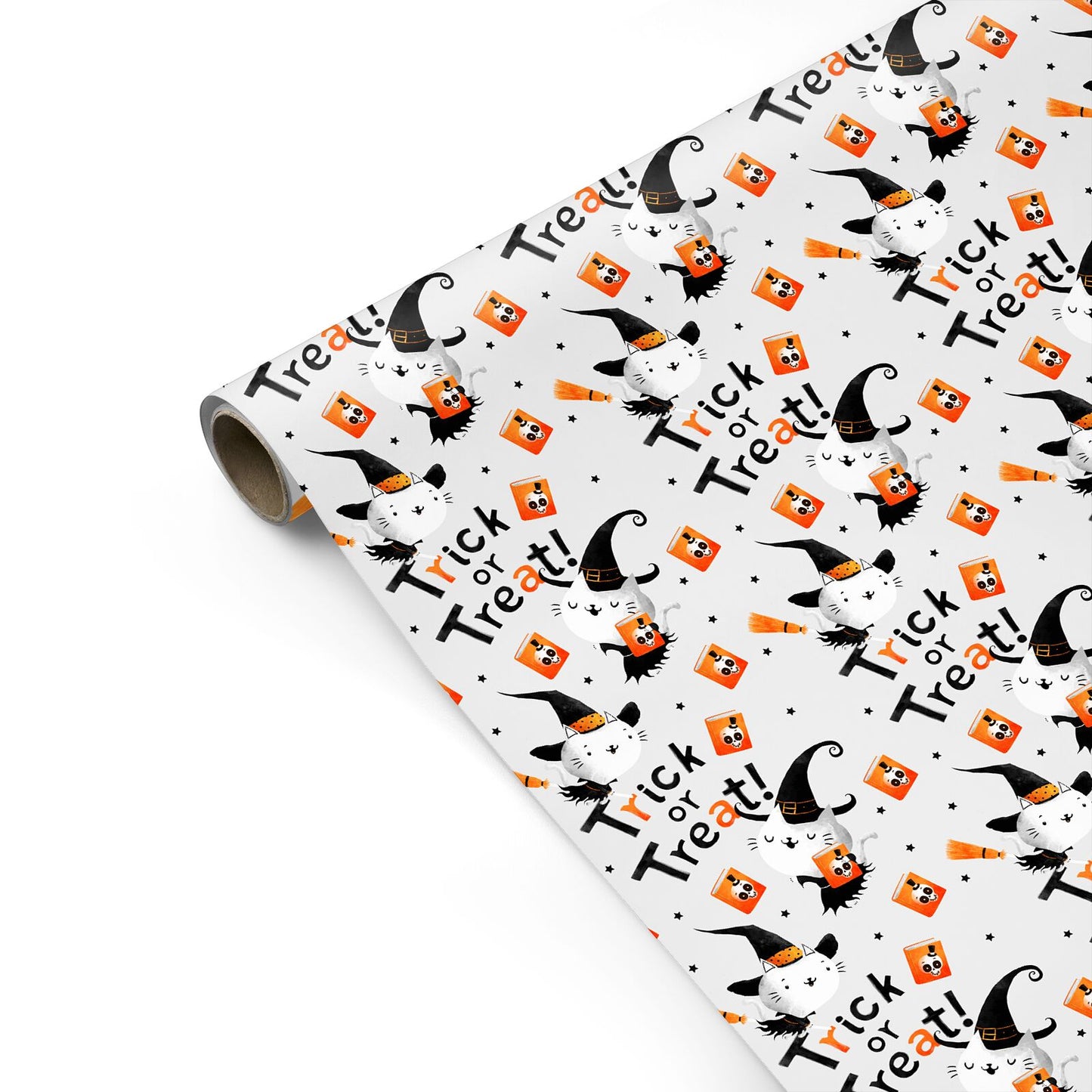 Cute Halloween Cats Personalised Gift Wrap