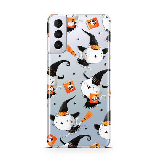 Cute Halloween Cats Samsung S21 Plus Phone Case