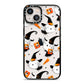 Cute Halloween Cats iPhone 13 Black Impact Case on Silver phone