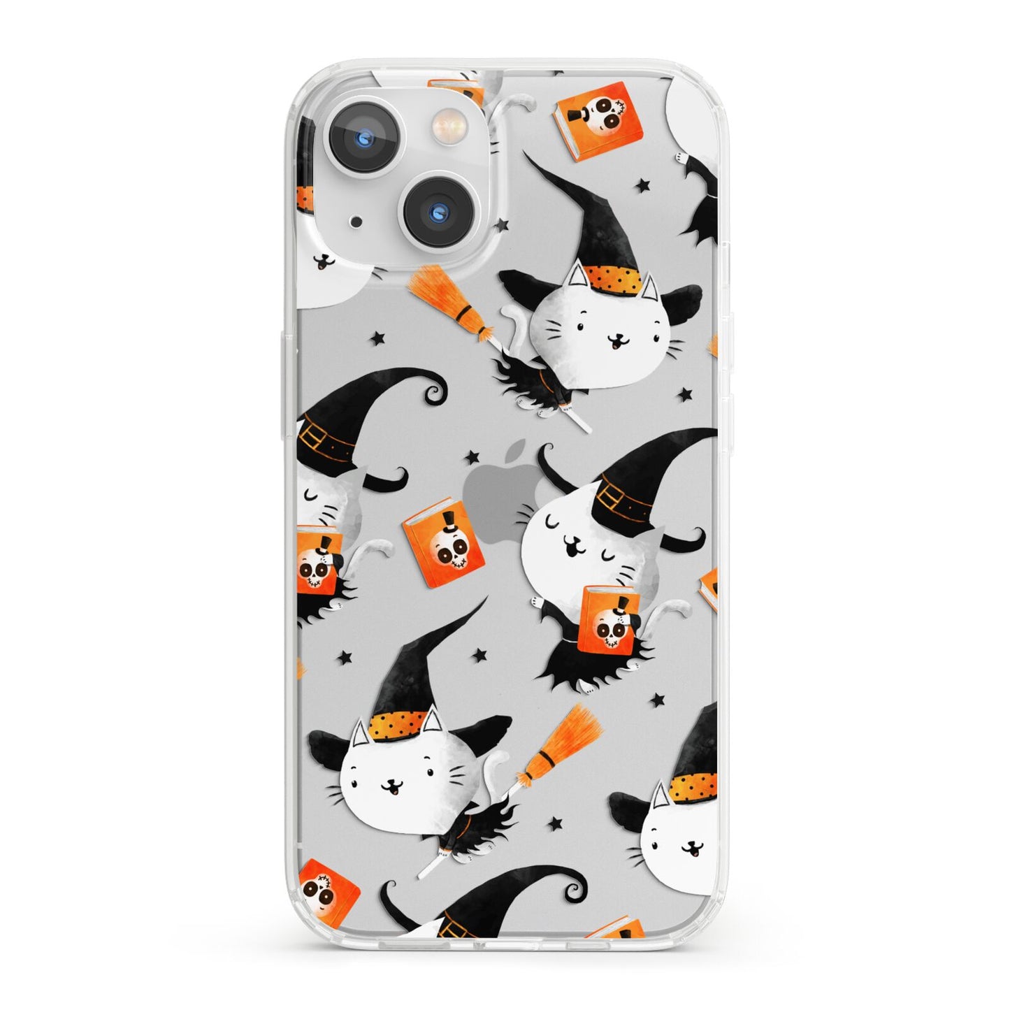 Cute Halloween Cats iPhone 13 Clear Bumper Case