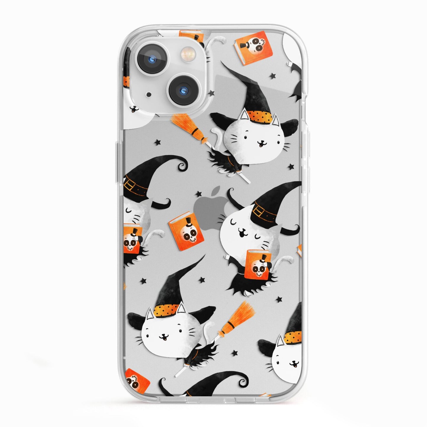 Cute Halloween Cats iPhone 13 TPU Impact Case with White Edges