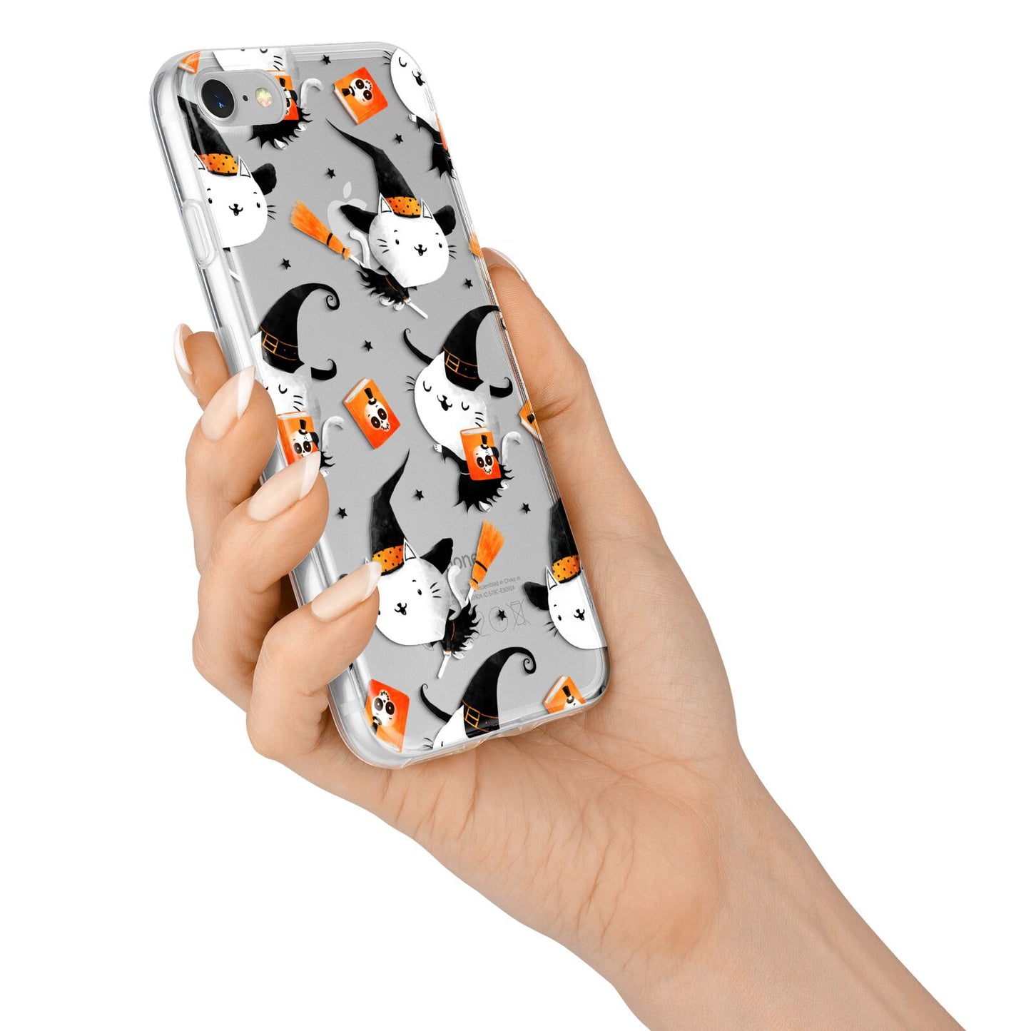 Cute Halloween Cats iPhone 7 Bumper Case on Silver iPhone Alternative Image