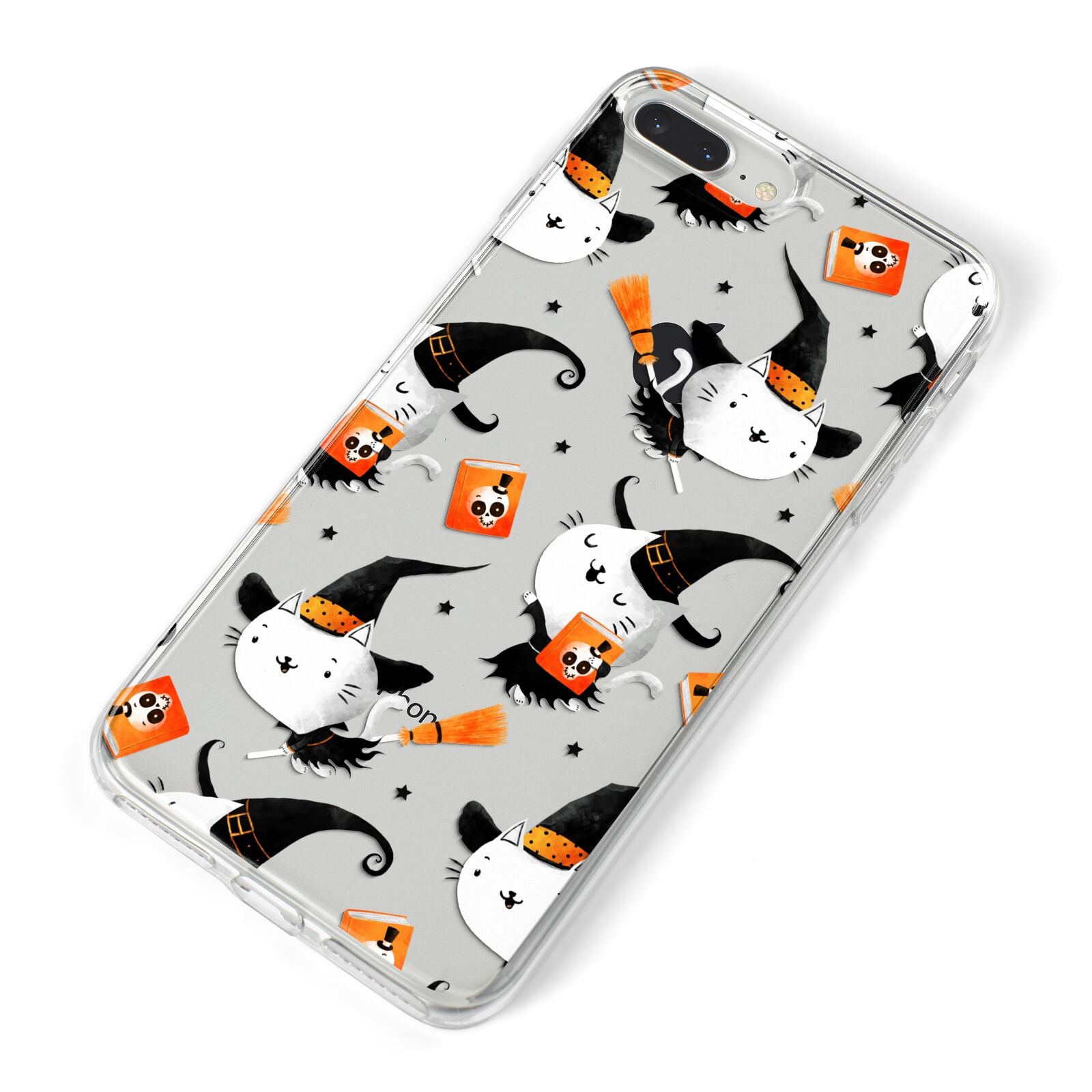 Cute Halloween Cats iPhone 8 Plus Bumper Case on Silver iPhone Alternative Image
