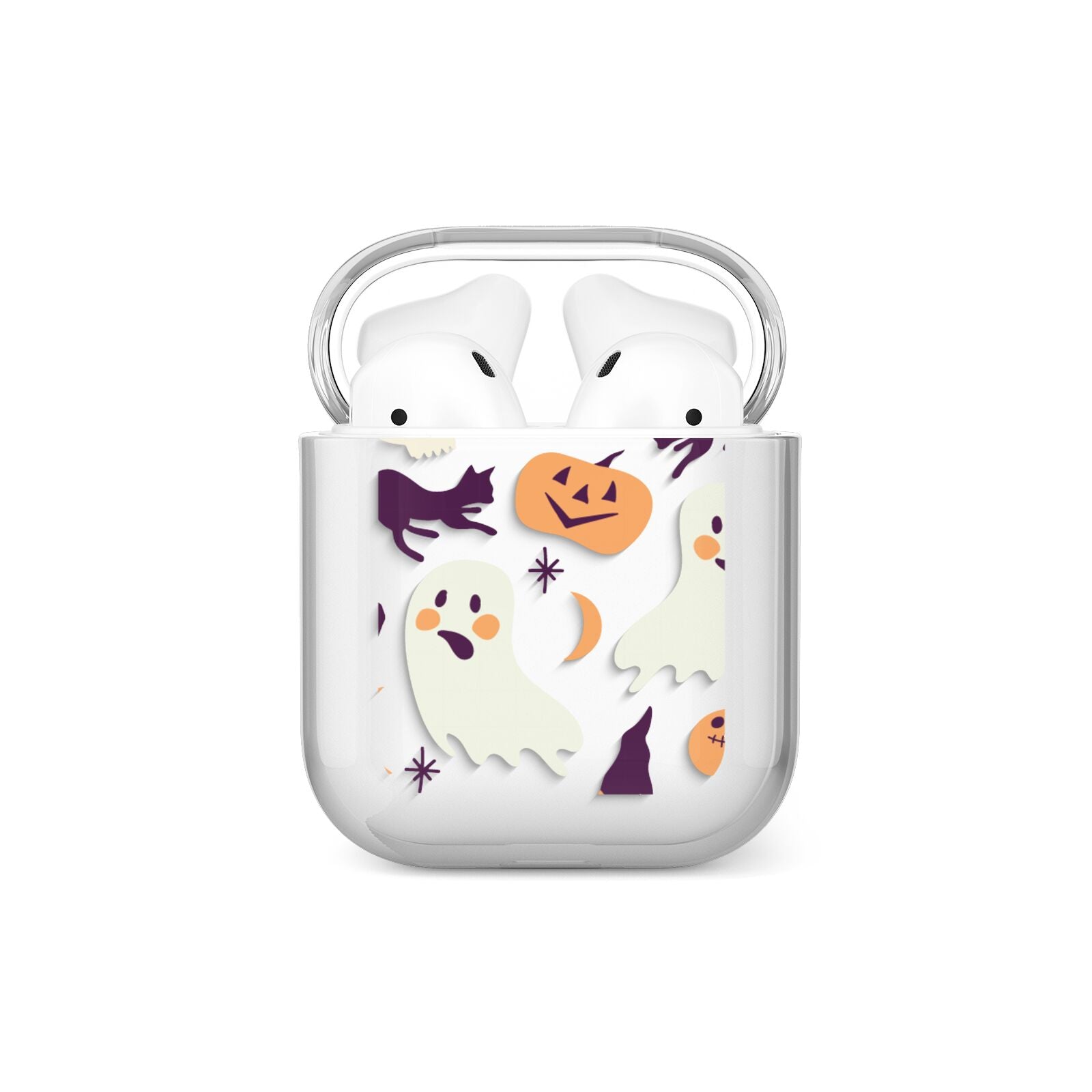 Cute Halloween Illustrations with Transparent Background AirPods Case