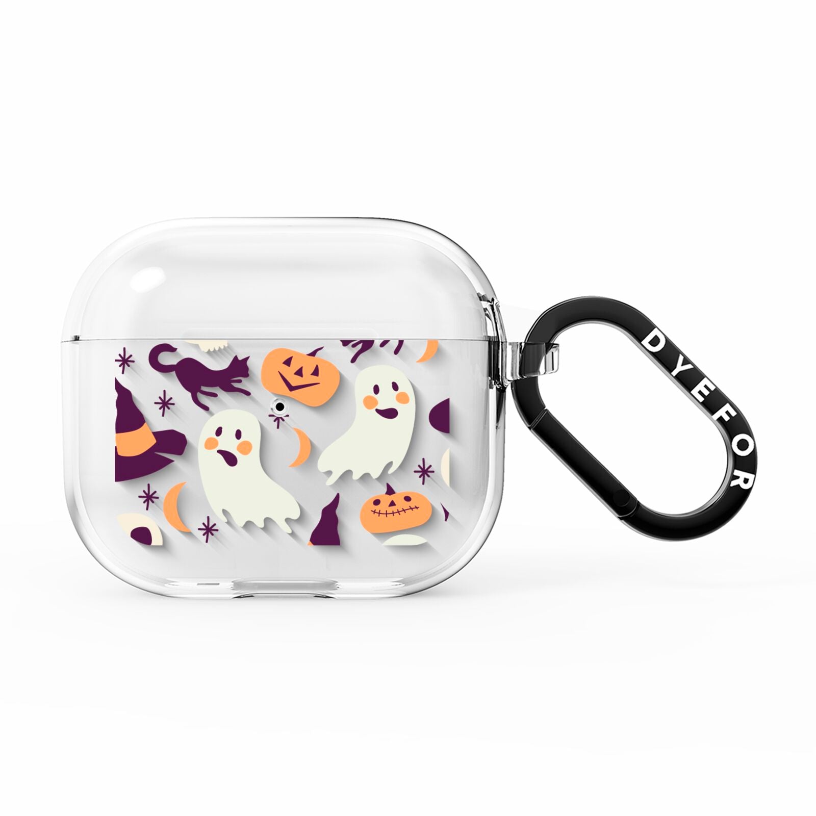 Cute Halloween Illustrations with Transparent Background AirPods Clear Case 3rd Gen