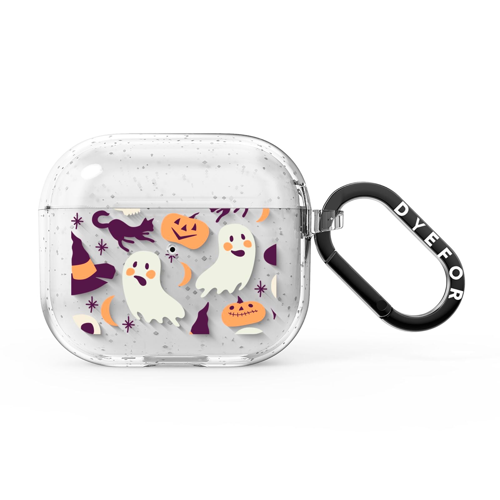Cute Halloween Illustrations with Transparent Background AirPods Glitter Case 3rd Gen