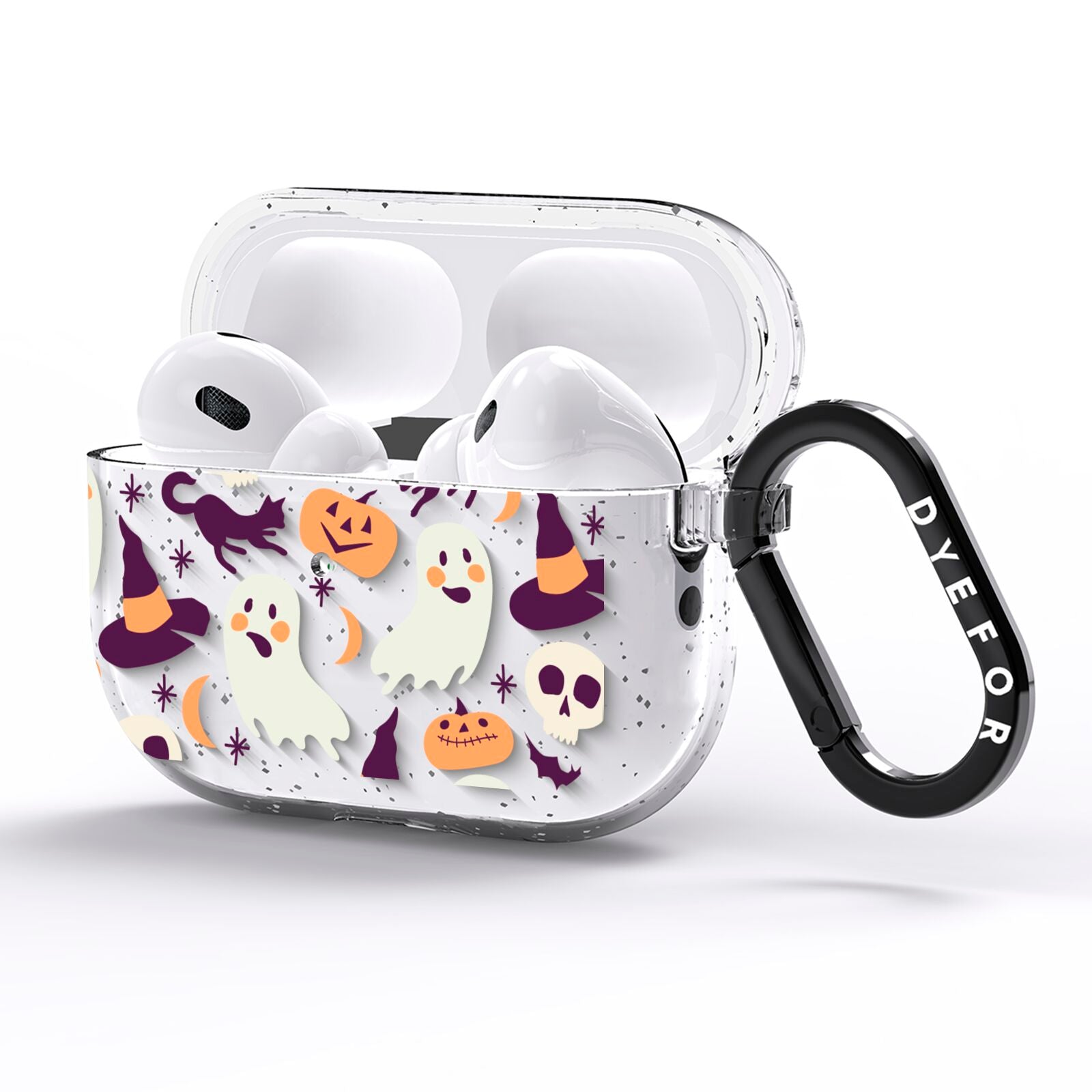 Cute Halloween Illustrations with Transparent Background AirPods Pro Glitter Case Side Image