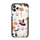 Cute Halloween Illustrations with Transparent Background Apple iPhone 11 Pro in Silver with Black Impact Case