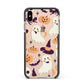 Cute Halloween Illustrations with Transparent Background Apple iPhone Xs Max Impact Case Black Edge on Gold Phone