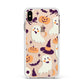 Cute Halloween Illustrations with Transparent Background Apple iPhone Xs Max Impact Case White Edge on Gold Phone