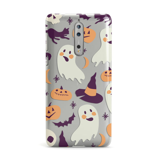 Cute Halloween Illustrations with Transparent Background Nokia Case