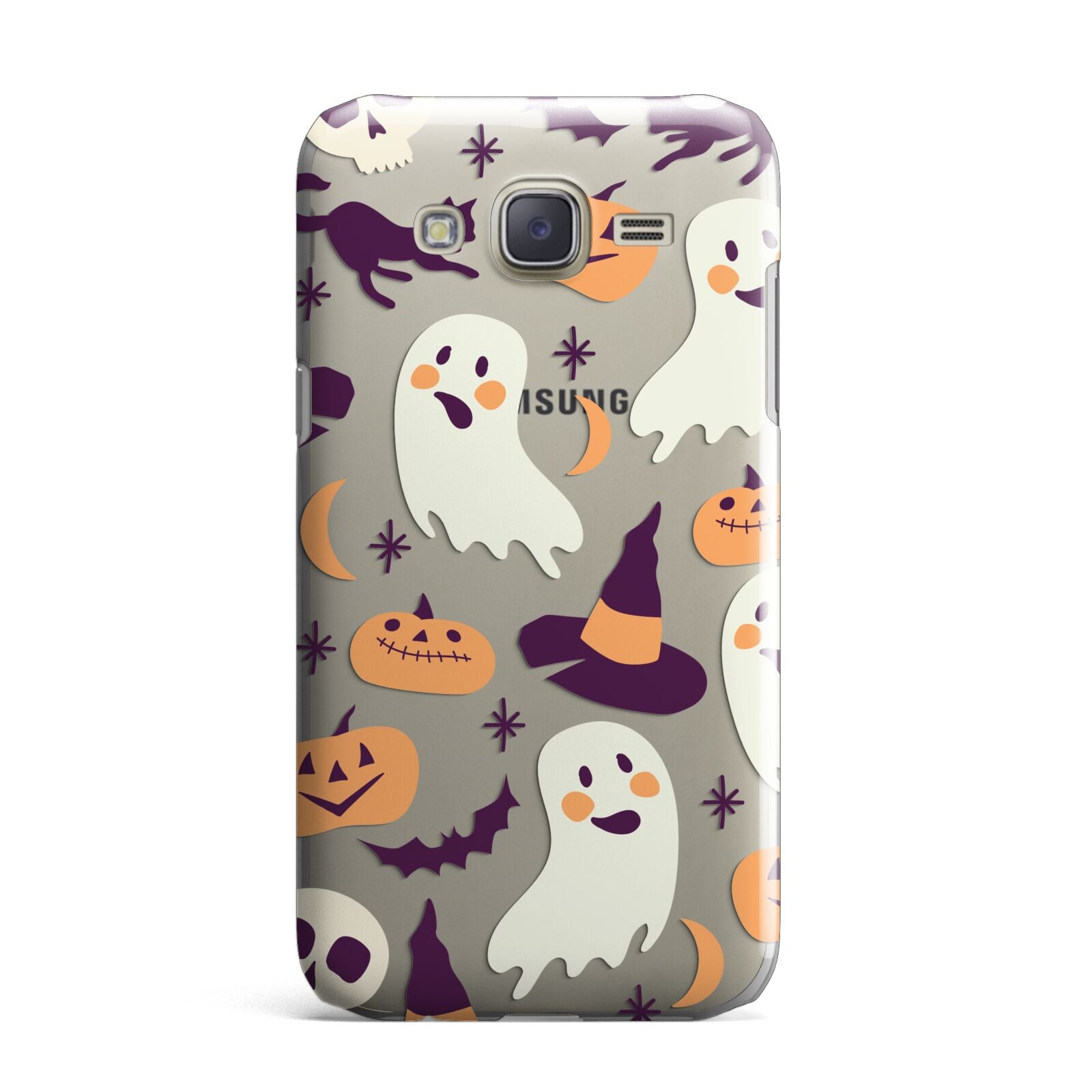 Cute Halloween Illustrations with Transparent Background Samsung Galaxy J7 Case
