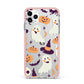 Cute Halloween Illustrations with Transparent Background iPhone 11 Pro Max Impact Pink Edge Case