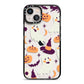 Cute Halloween Illustrations with Transparent Background iPhone 13 Black Impact Case on Silver phone
