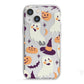 Cute Halloween Illustrations with Transparent Background iPhone 13 Mini TPU Impact Case with White Edges