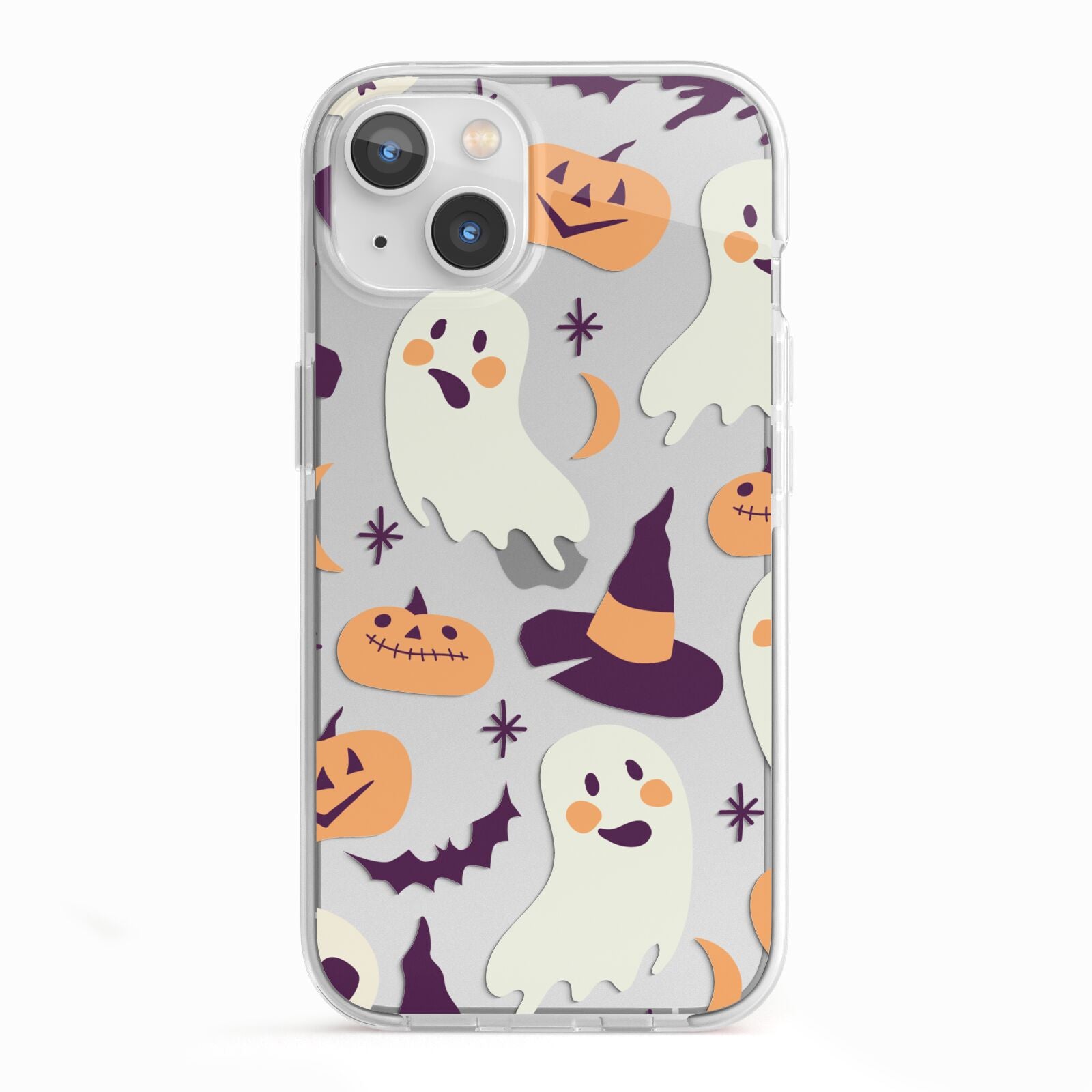 Cute Halloween Illustrations with Transparent Background iPhone 13 TPU Impact Case with White Edges
