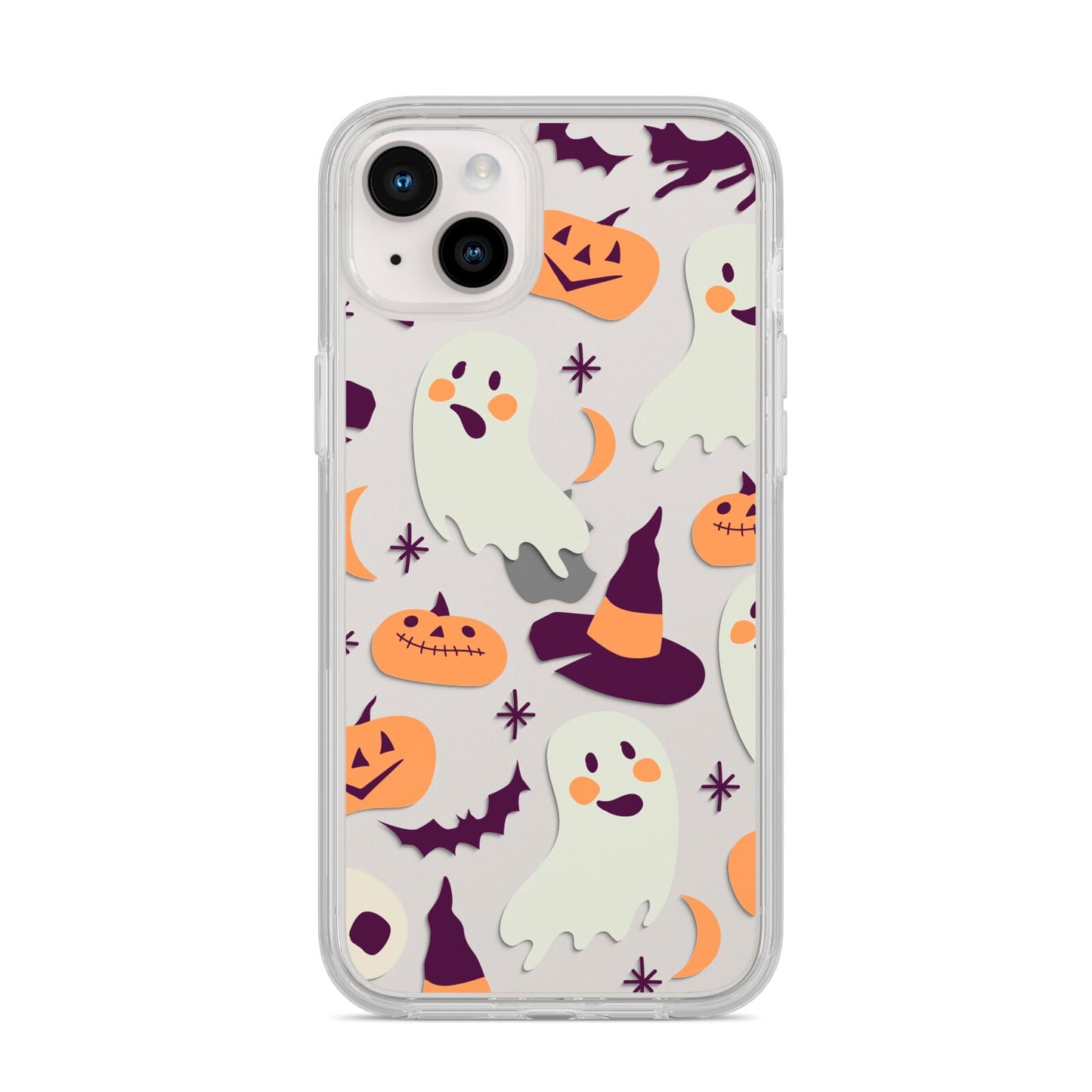 Cute Halloween Illustrations with Transparent Background iPhone 14 Plus Clear Tough Case Starlight
