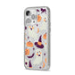 Cute Halloween Illustrations with Transparent Background iPhone 14 Pro Max Glitter Tough Case Silver Angled Image
