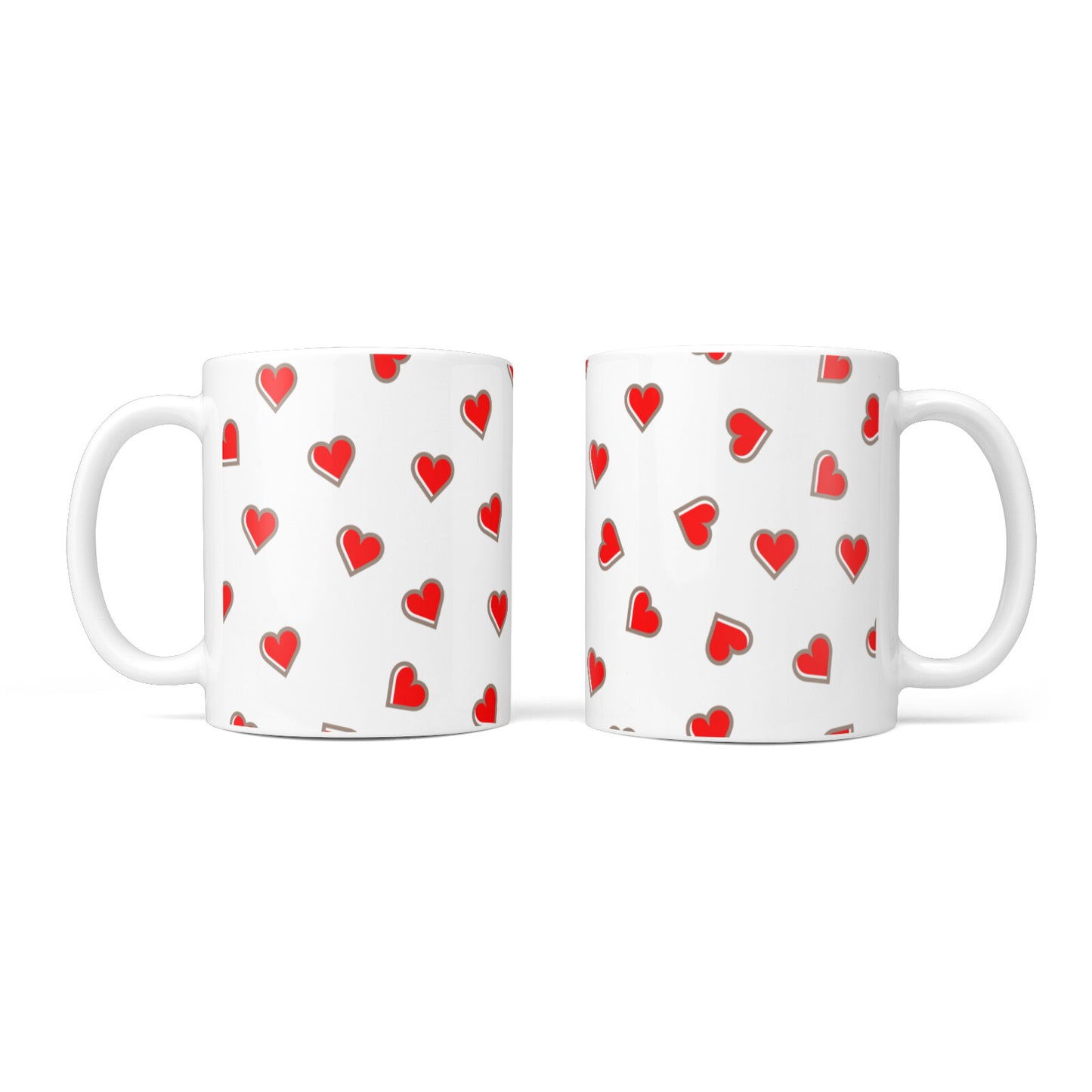 Cute Red Hearts 10oz Mug Alternative Image 3