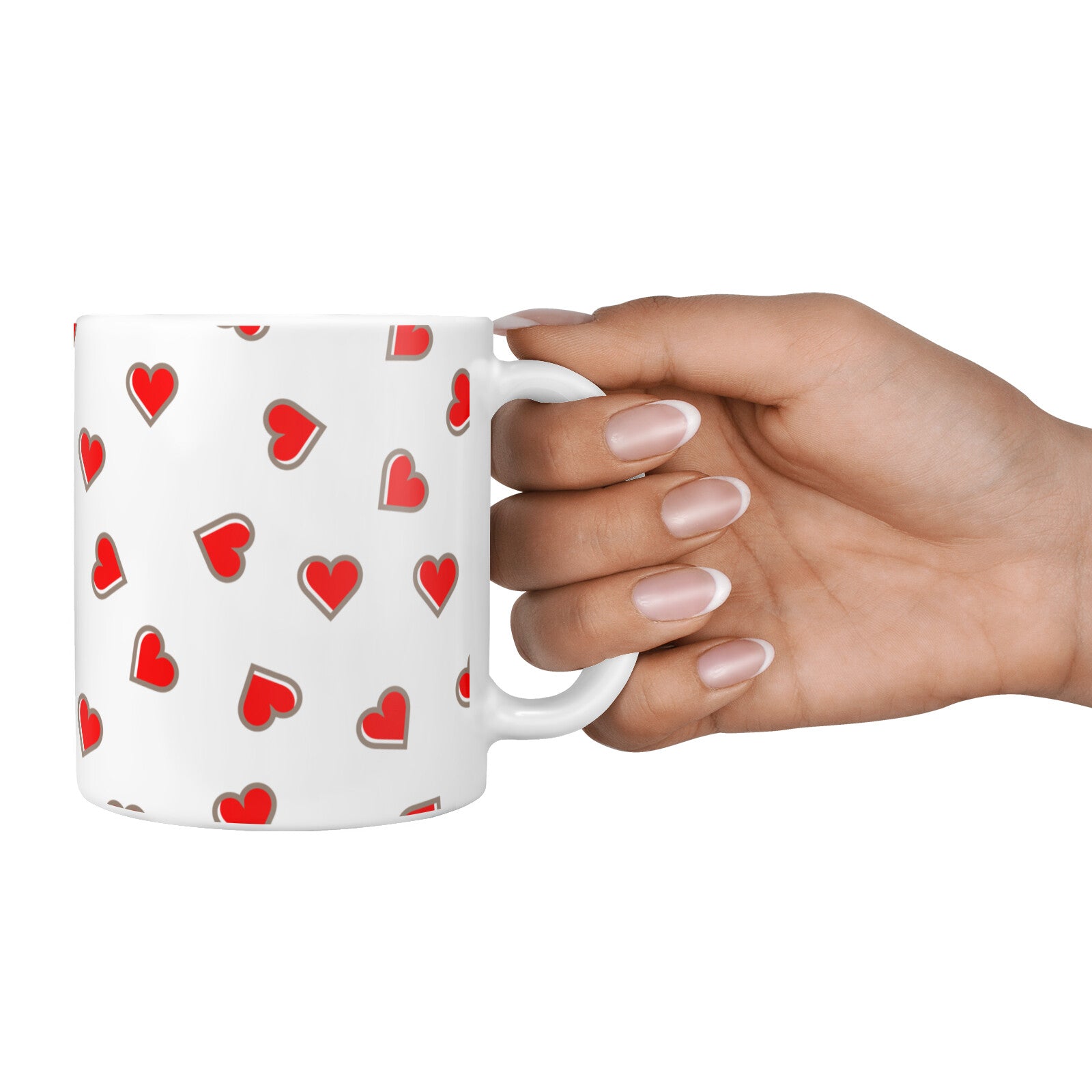 Cute Red Hearts 10oz Mug Alternative Image 4