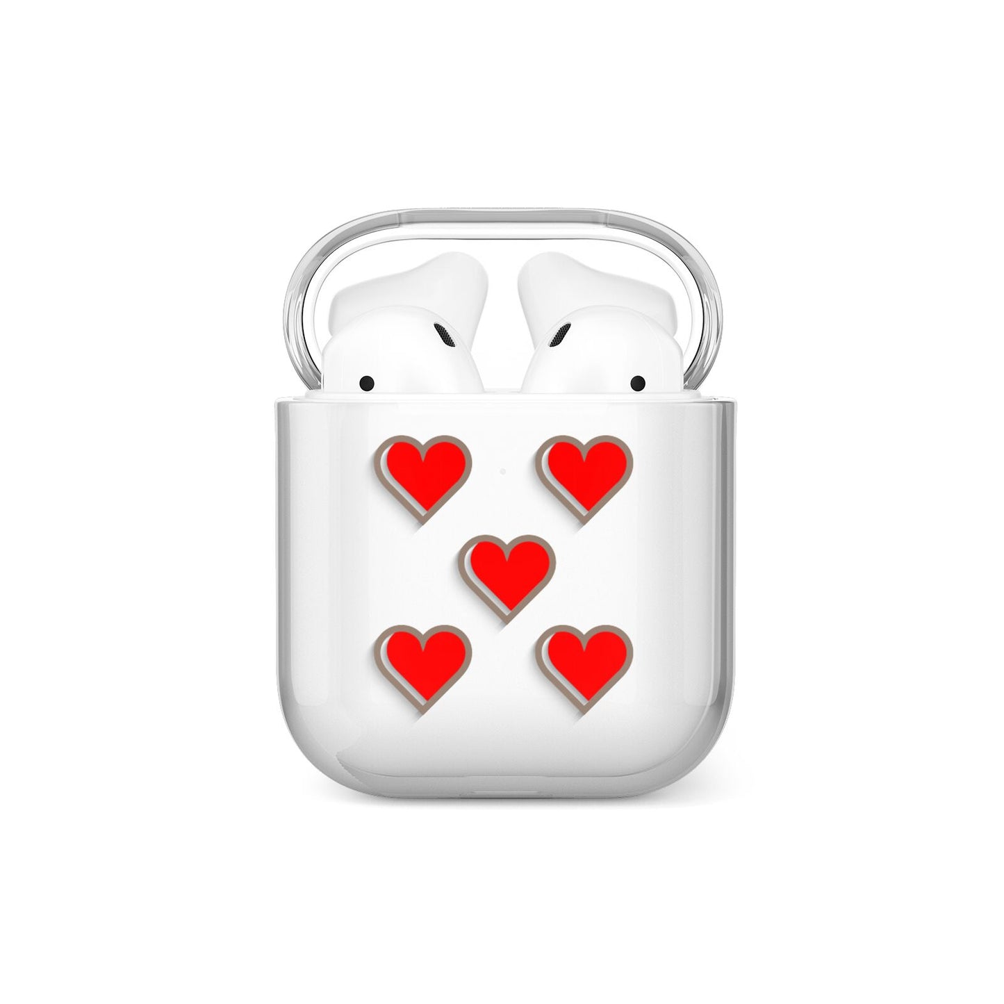 Cute Red Hearts AirPods Case