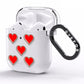 Cute Red Hearts AirPods Clear Case Side Image