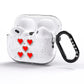 Cute Red Hearts AirPods Pro Glitter Case Side Image