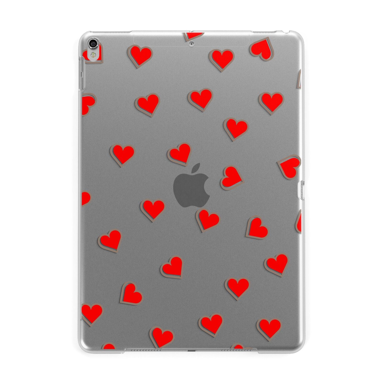 Cute Red Hearts Apple iPad Silver Case