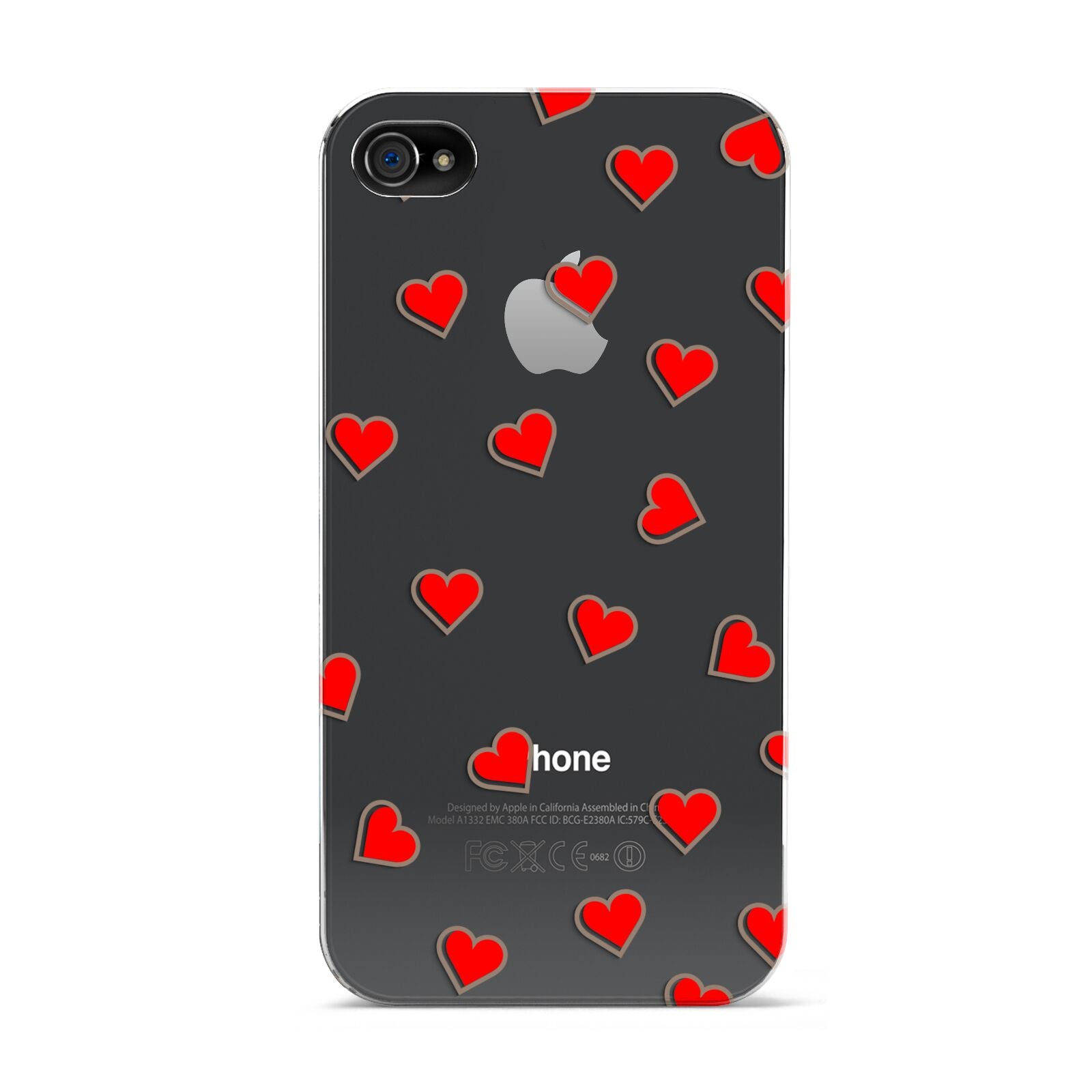 Cute Red Hearts Apple iPhone 4s Case