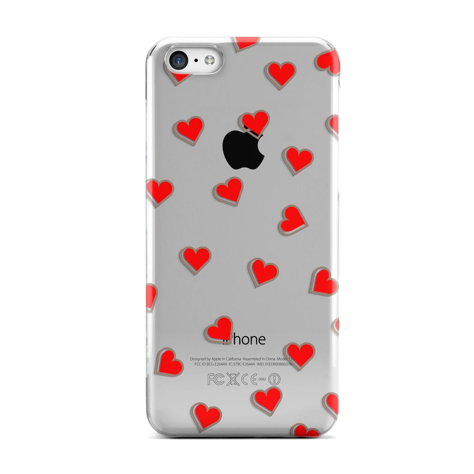 Cute Red Hearts Apple iPhone 5c Case
