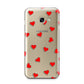 Cute Red Hearts Samsung Galaxy A3 2017 Case on gold phone