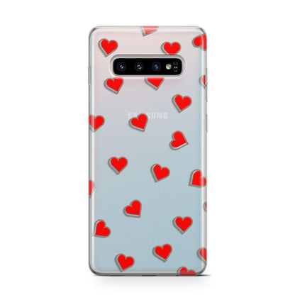 Cute Red Hearts Samsung Galaxy S10 Case