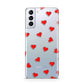 Cute Red Hearts Samsung S21 Plus Phone Case