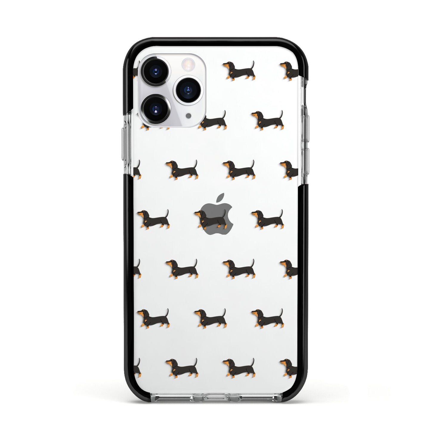 Dachshund Apple iPhone 11 Pro in Silver with Black Impact Case