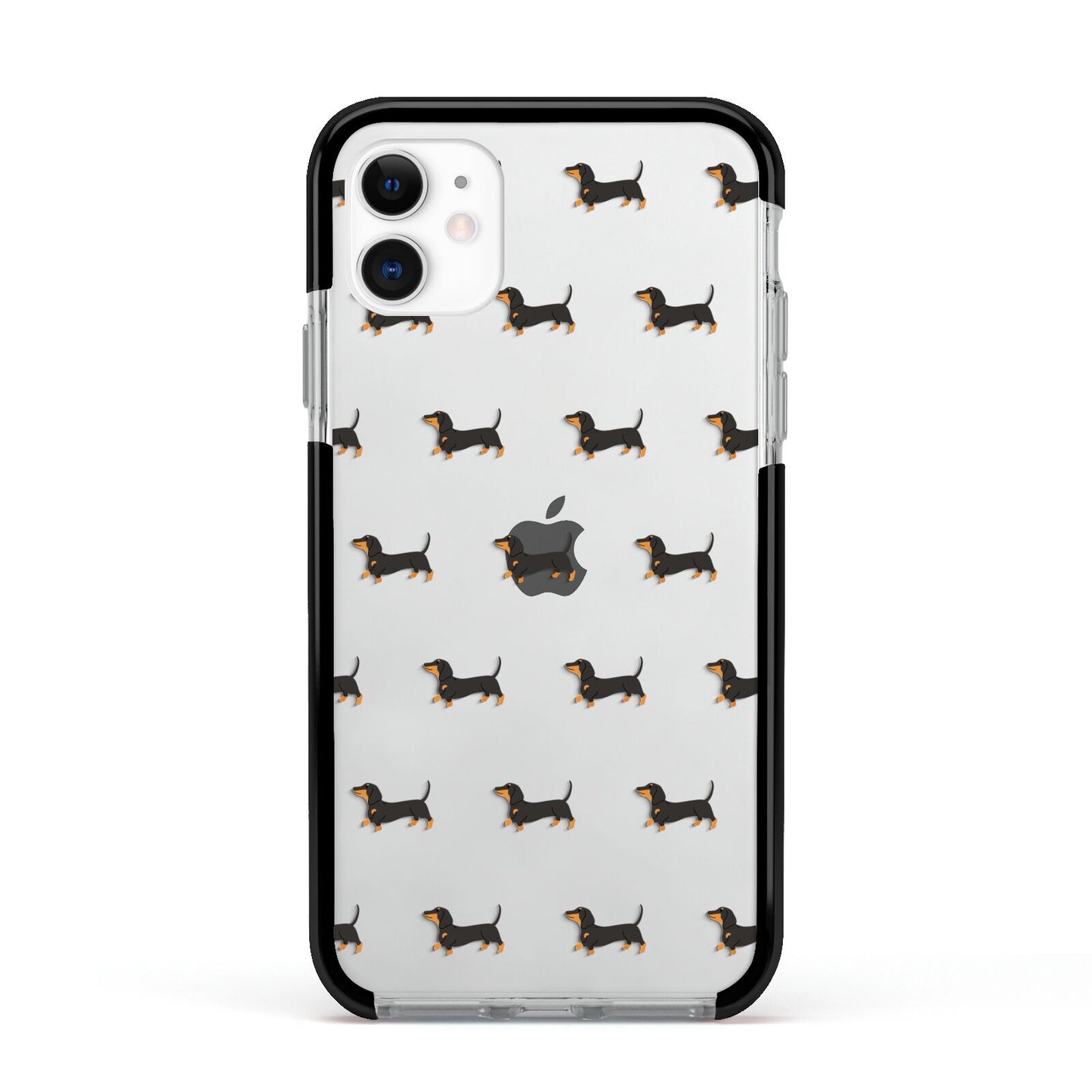 Dachshund Apple iPhone 11 in White with Black Impact Case