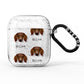 Dachshund Icon with Name AirPods Glitter Case
