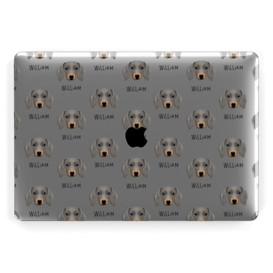 Dachshund Icon with Name Apple MacBook Case