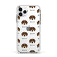 Dachshund Icon with Name Apple iPhone 11 Pro in Silver with White Impact Case