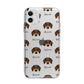 Dachshund Icon with Name Apple iPhone 11 in White with Bumper Case