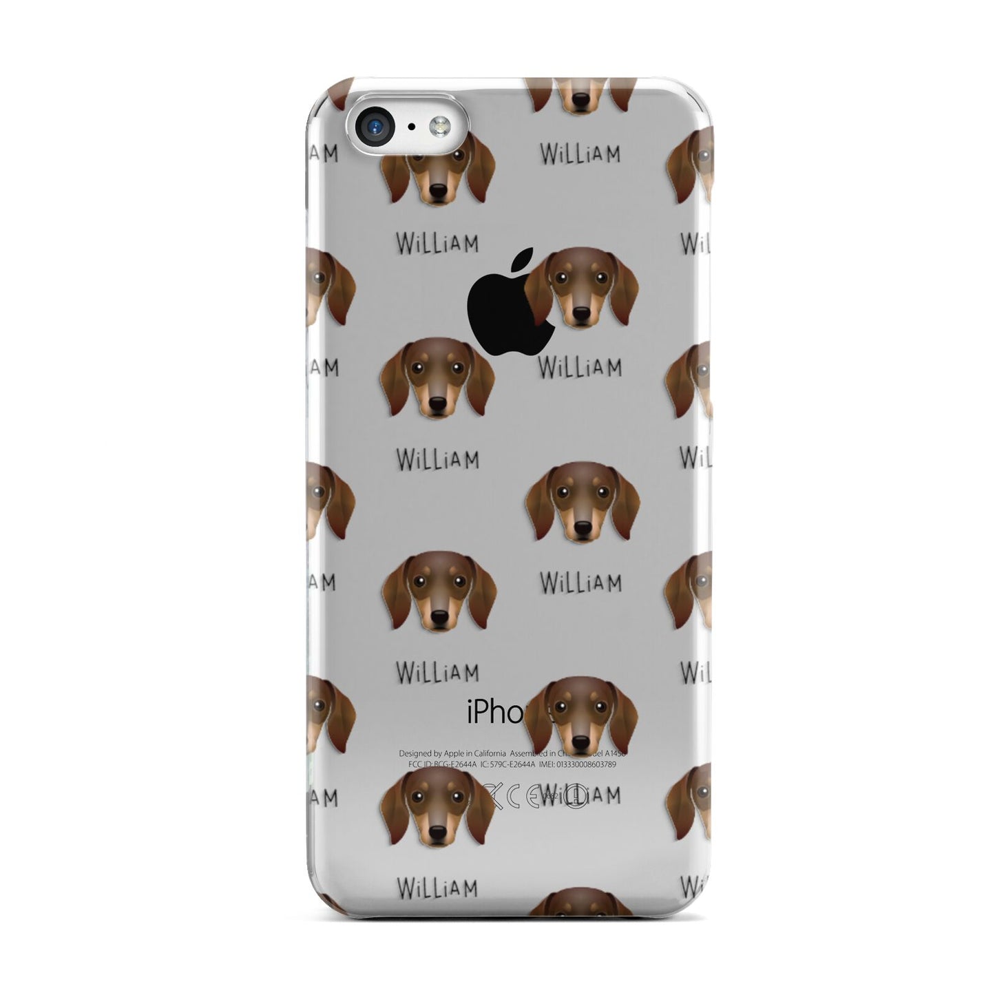 Dachshund Icon with Name Apple iPhone 5c Case