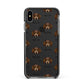Dachshund Icon with Name Apple iPhone Xs Max Impact Case Black Edge on Black Phone