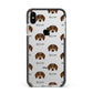 Dachshund Icon with Name Apple iPhone Xs Max Impact Case Black Edge on Silver Phone