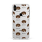 Dachshund Icon with Name Apple iPhone Xs Max Impact Case White Edge on Silver Phone