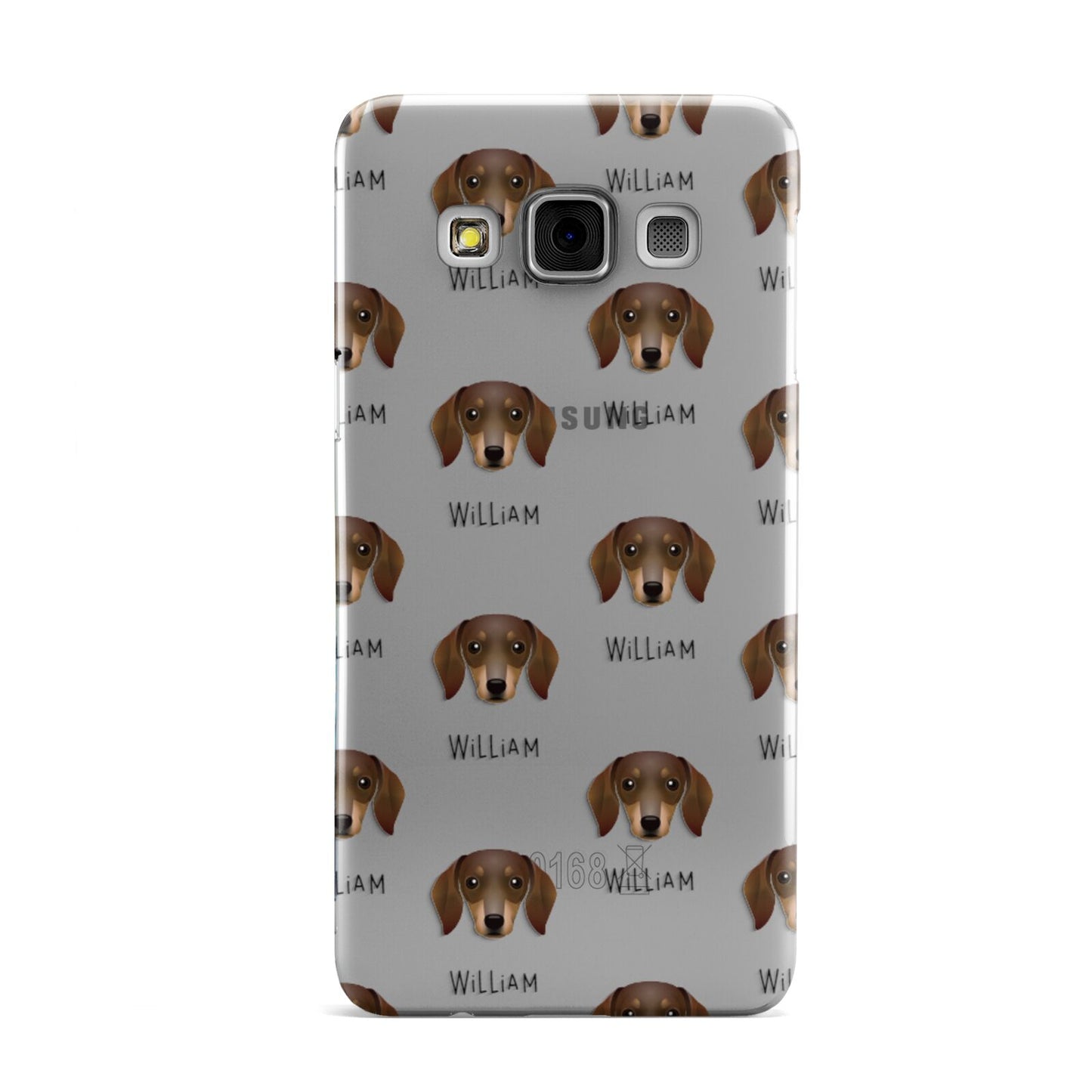 Dachshund Icon with Name Samsung Galaxy A3 Case