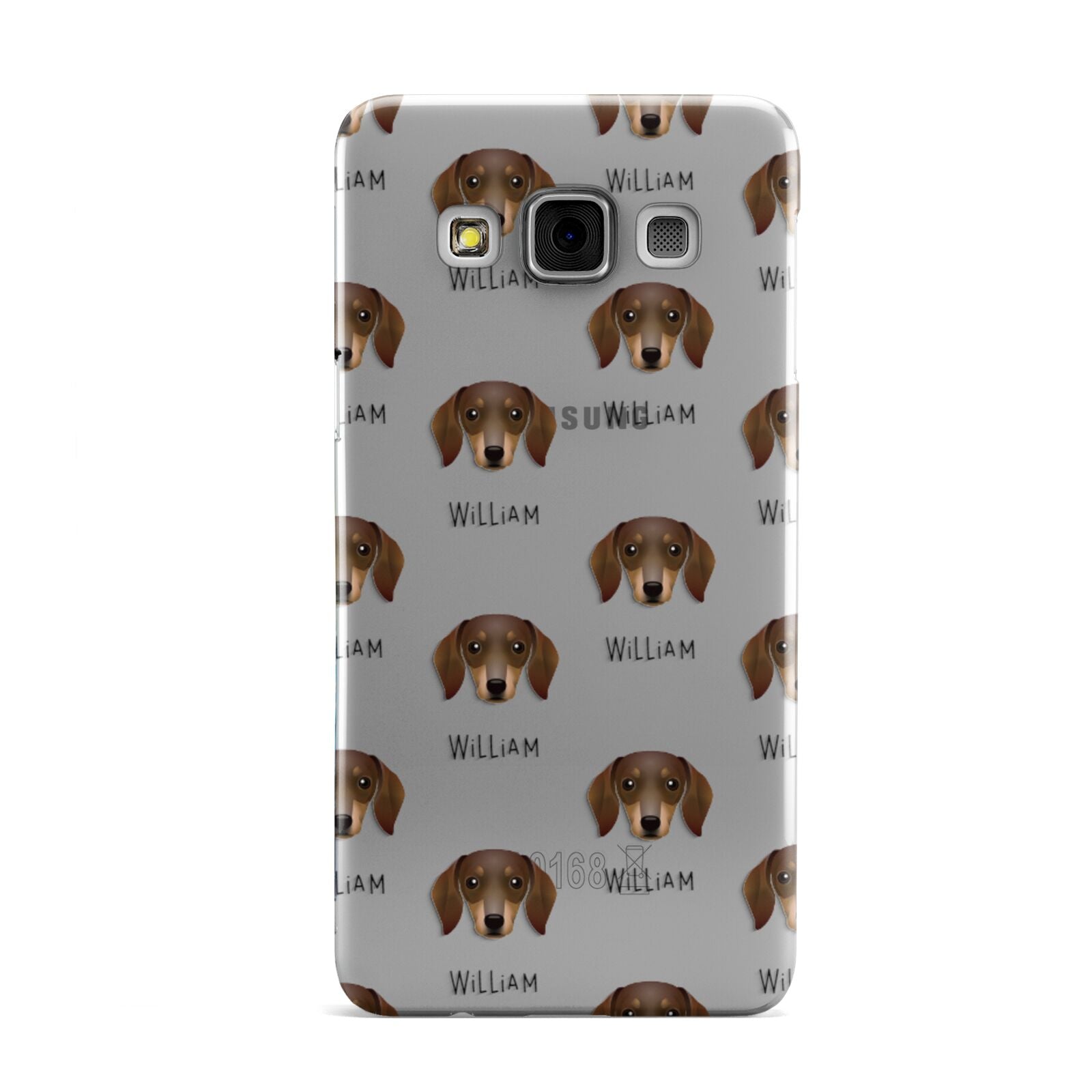 Dachshund Icon with Name Samsung Galaxy A3 Case