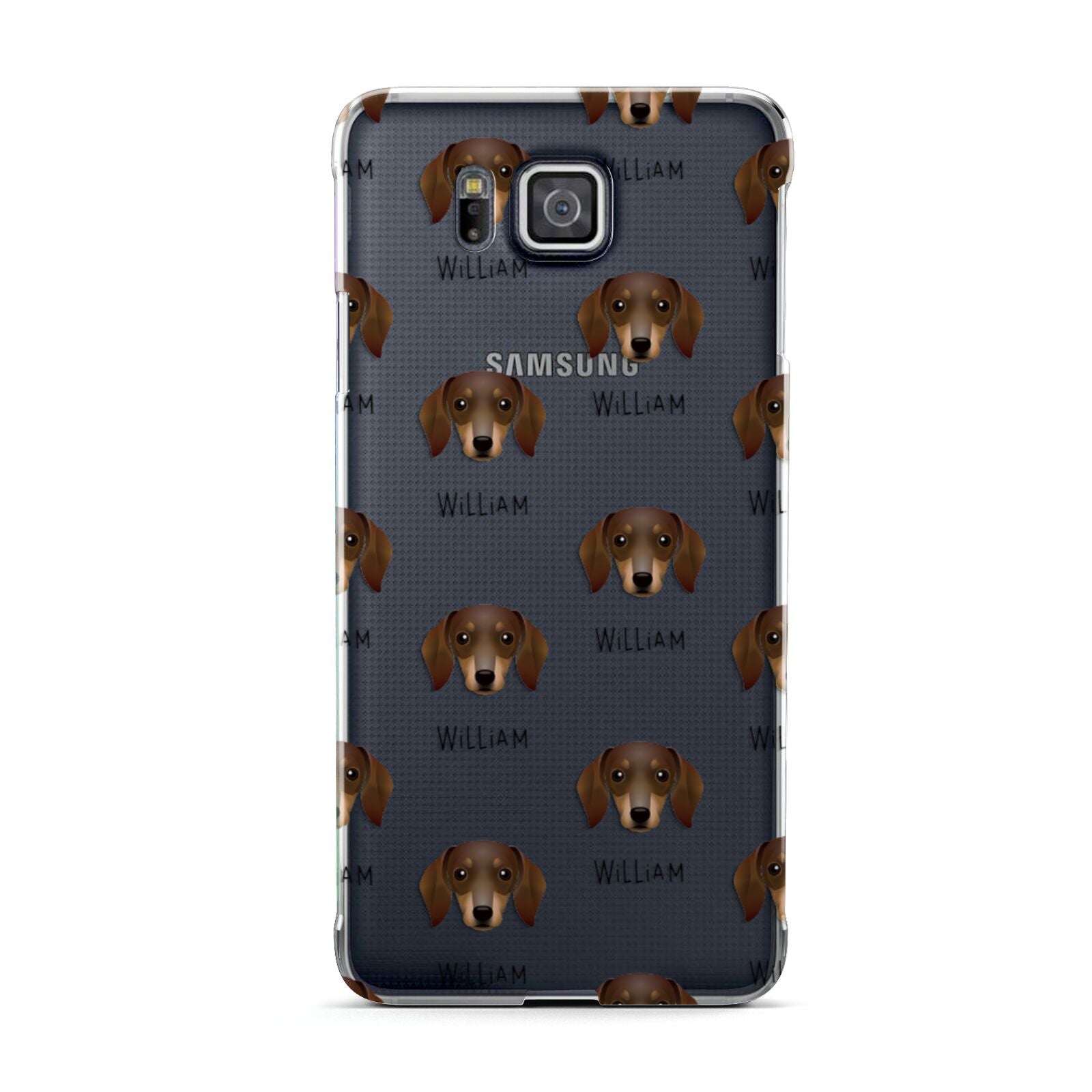 Dachshund Icon with Name Samsung Galaxy Alpha Case