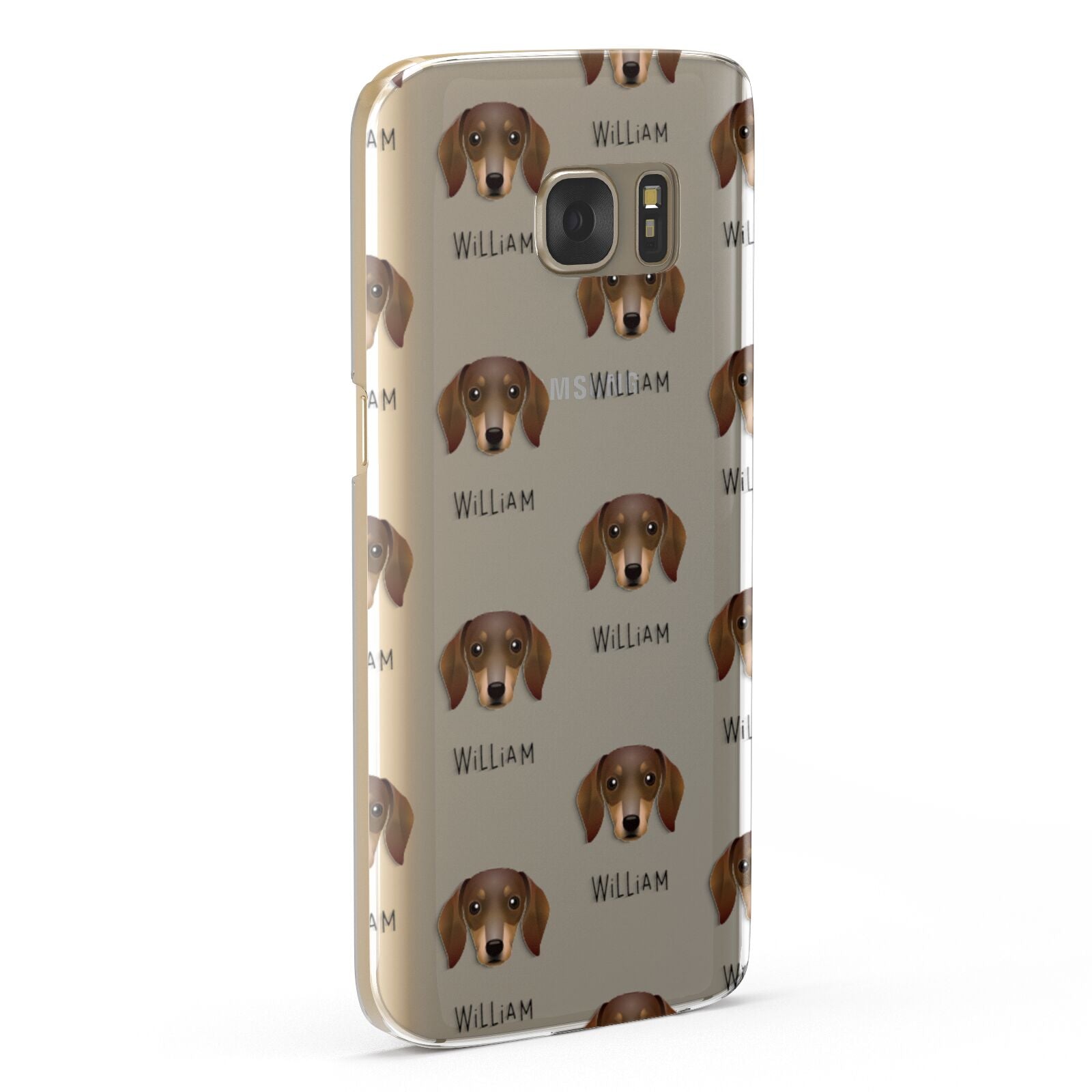 Dachshund Icon with Name Samsung Galaxy Case Fourty Five Degrees